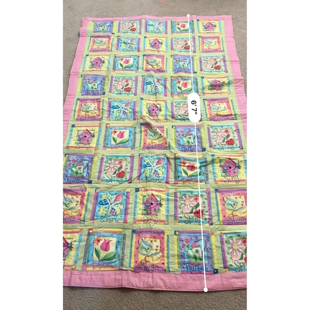 Handmade quilted throw